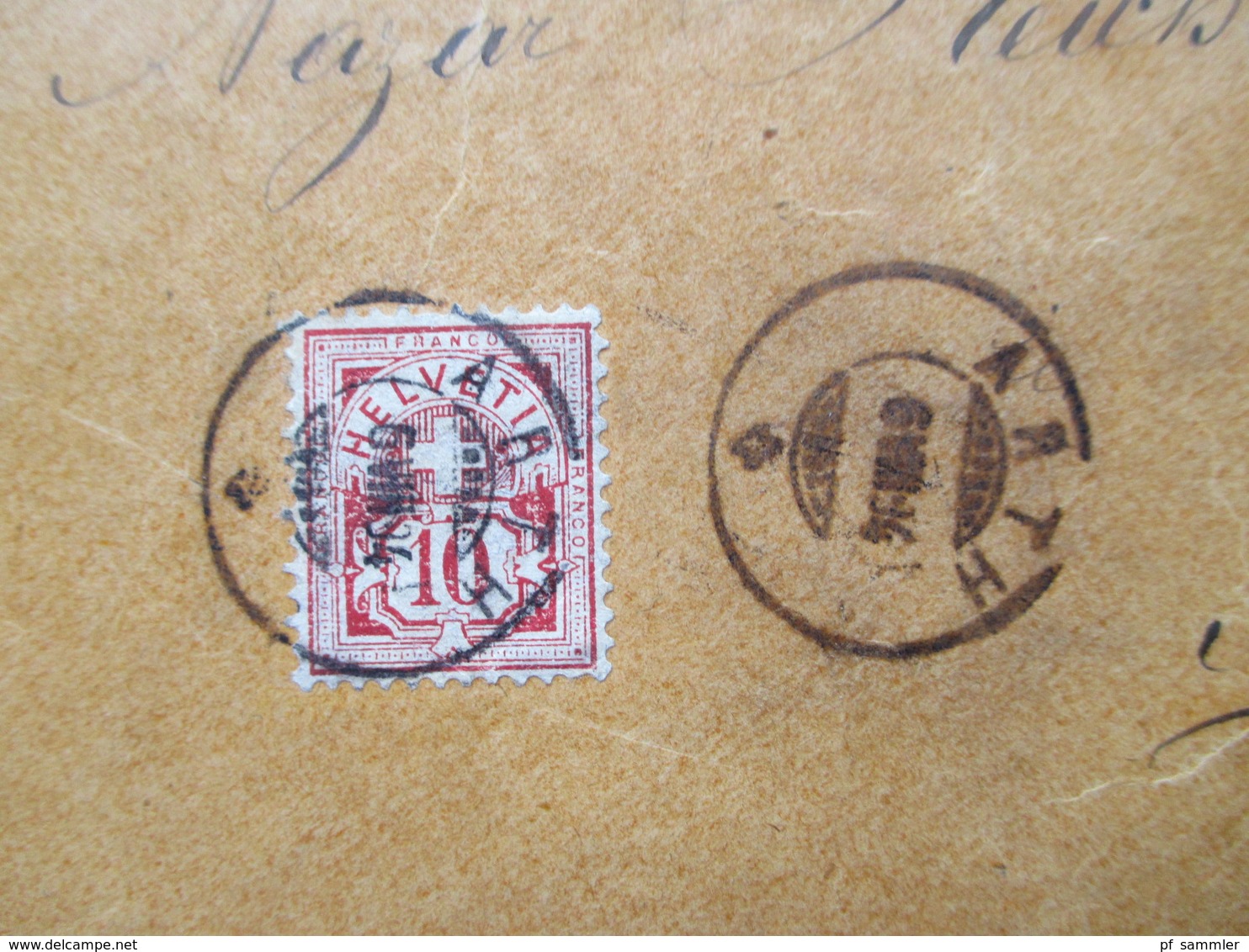 Schweiz 1894 Beleg 2x Stempel Arth Nach Schwyz Hinten Mit Handschriftlichen Vermerken. Interessant?? - Briefe U. Dokumente