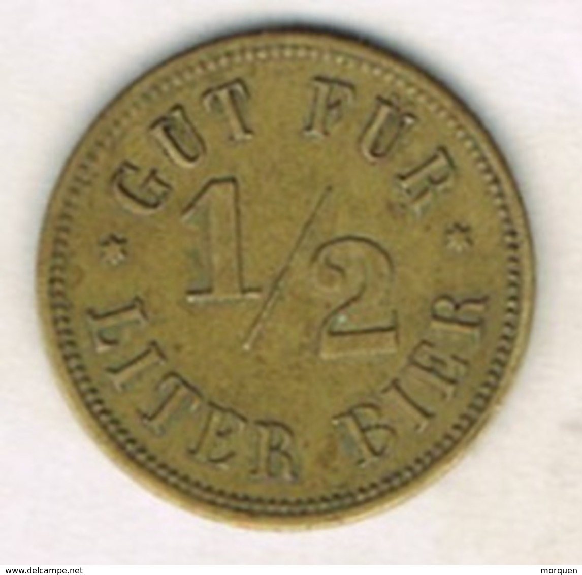Moneda TOKEN, Jeton ALEMANIA, Germany. 1/2 Liter BIER - Otros & Sin Clasificación