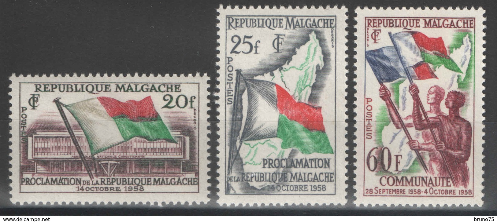 Madagascar - YT 338-340 ** - 1959 - Madagascar (1960-...)