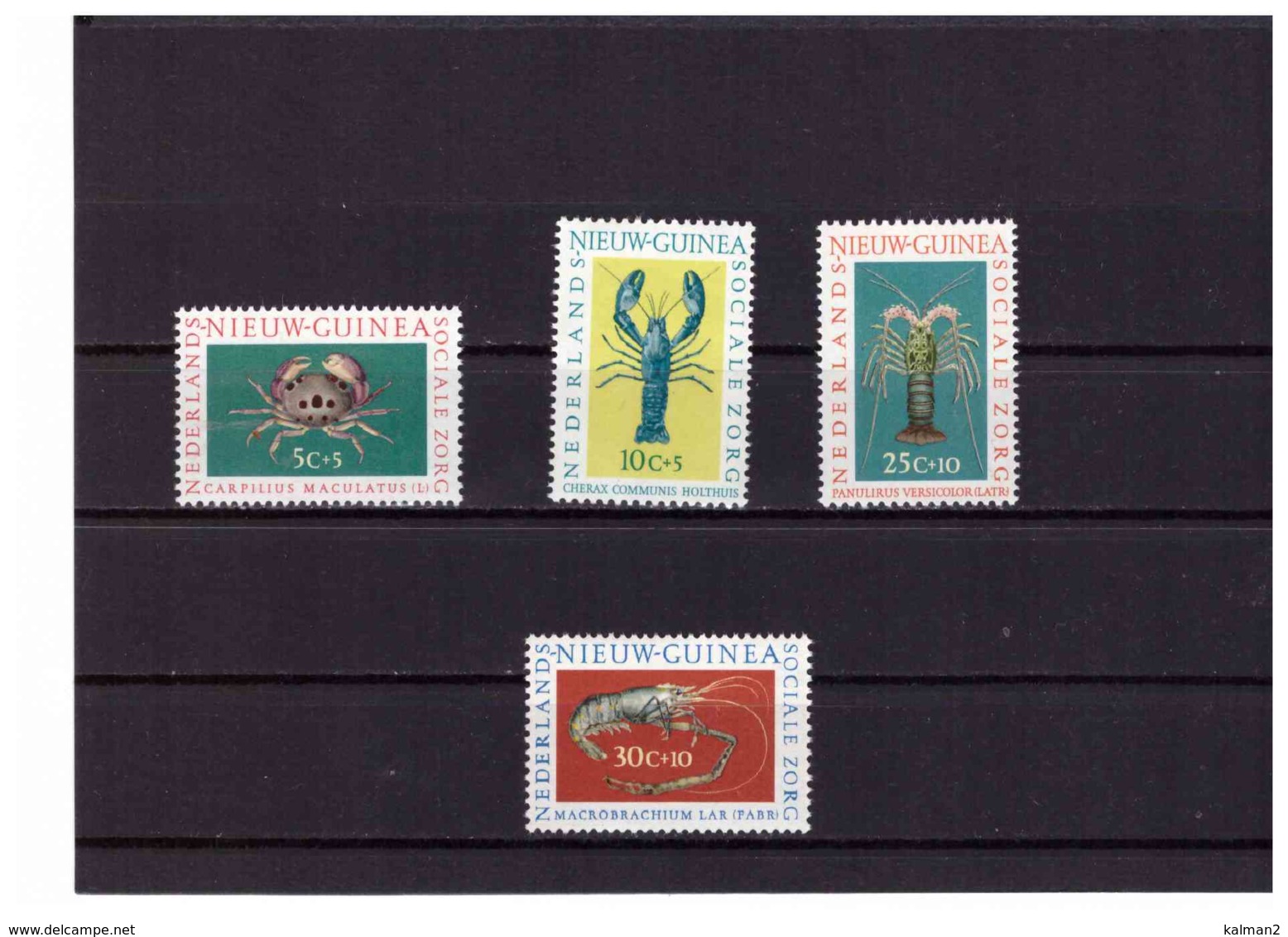 XX1756  -  NOUVELLE-GUINEE NEERLANDAISE  -  SERIE COMPLETA NUOVA  Y&T.  73/76 - Crostacei