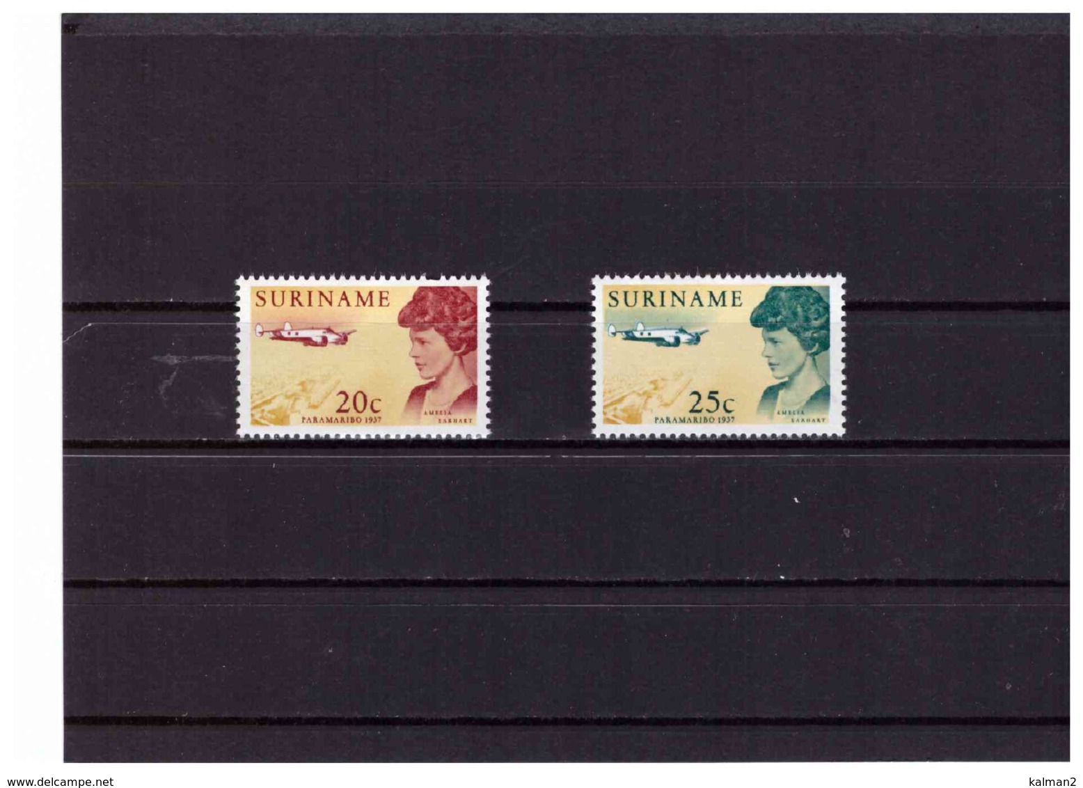 XX1961  -  SURINAME  -  SERIE COMPLETA NUOVA**   Y&T.  459/460 - Aerei