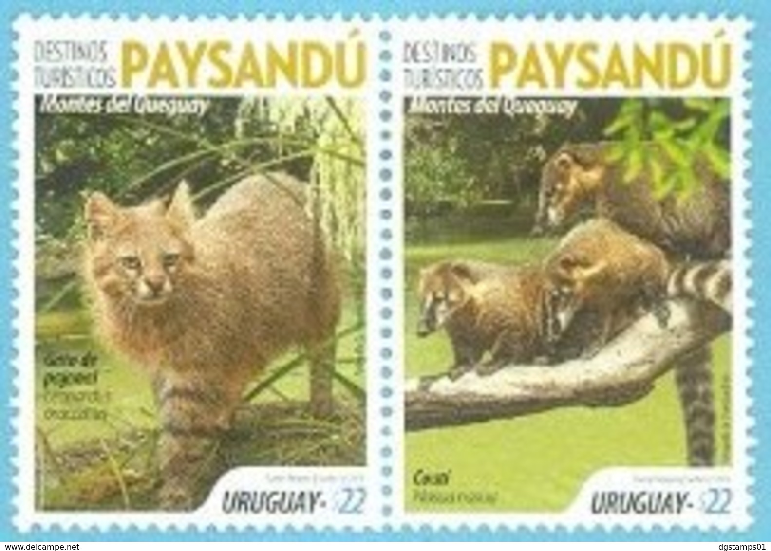 Uruguay 2019 ** Destinos Turisticos: Paysandú, área Protegida, Montes Del Queguay. Fauna Del Bosque Y Del Río. - Felinos