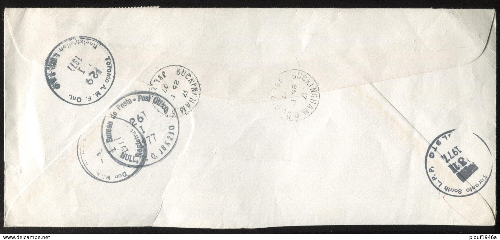 1977 "enveloppe" Buckingham ->Toronto" Registered, See Cancellations - Recommandés