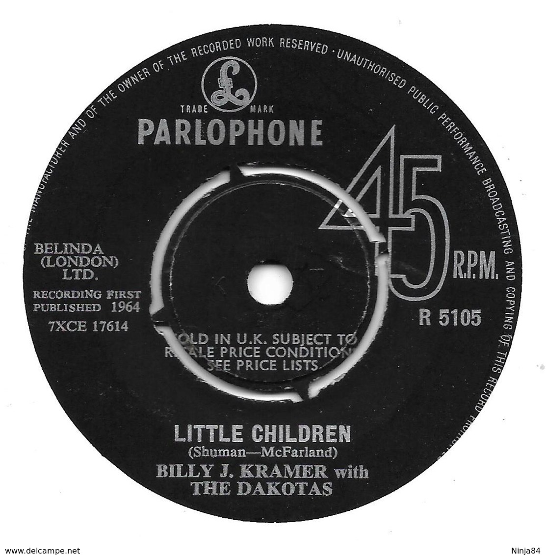 Billy J. Kramer With The Dakotas ‎  "  Little Children  " - Autres & Non Classés