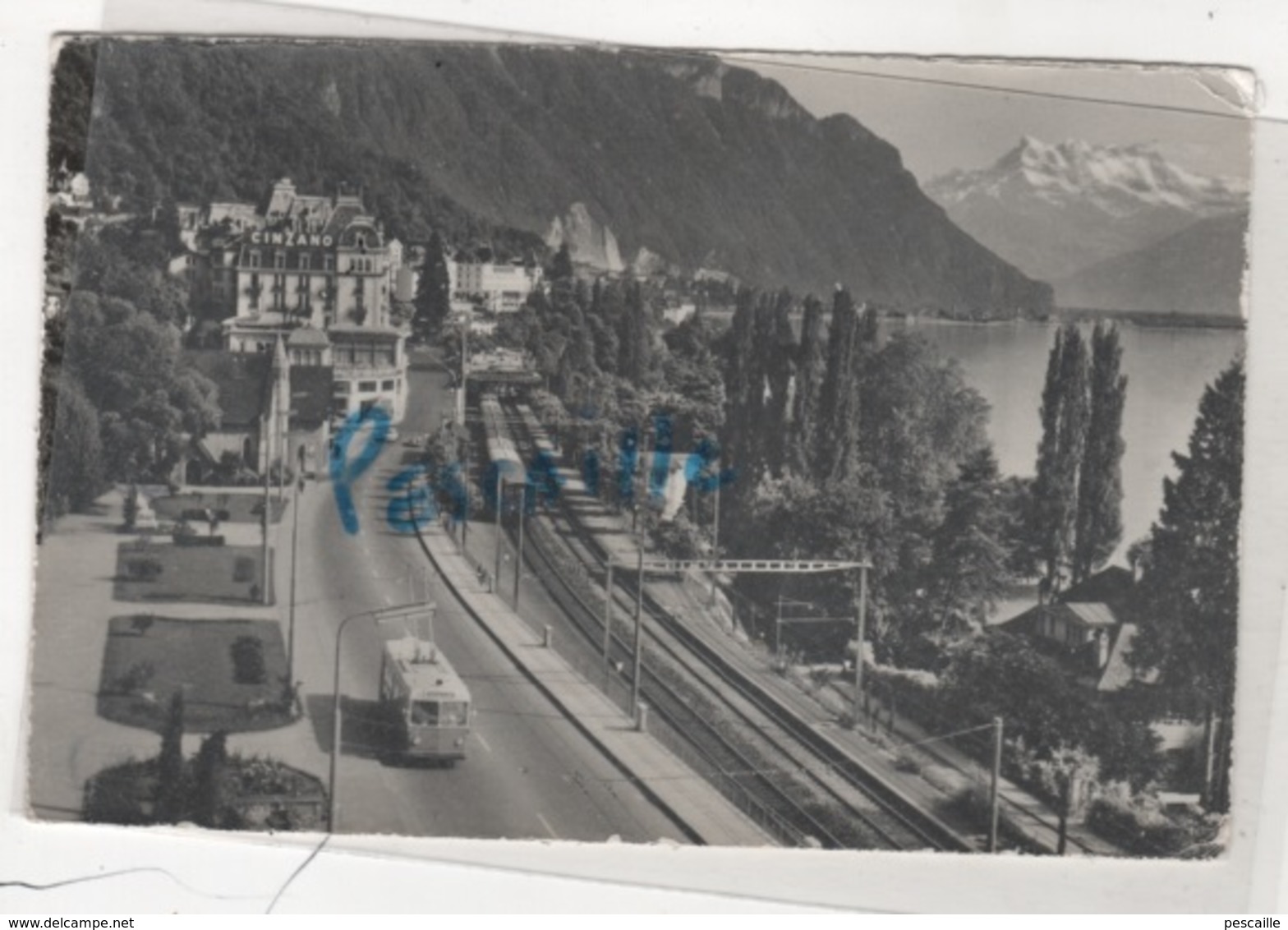 VD VAUD - CP TERRITET-MONTREUX ET LES DENTS DU MIDI - TRAMWAY ET TRAIN - EDITIONS JAEGER N° 7972 - CIRCULEE EN 1967 - Montreux