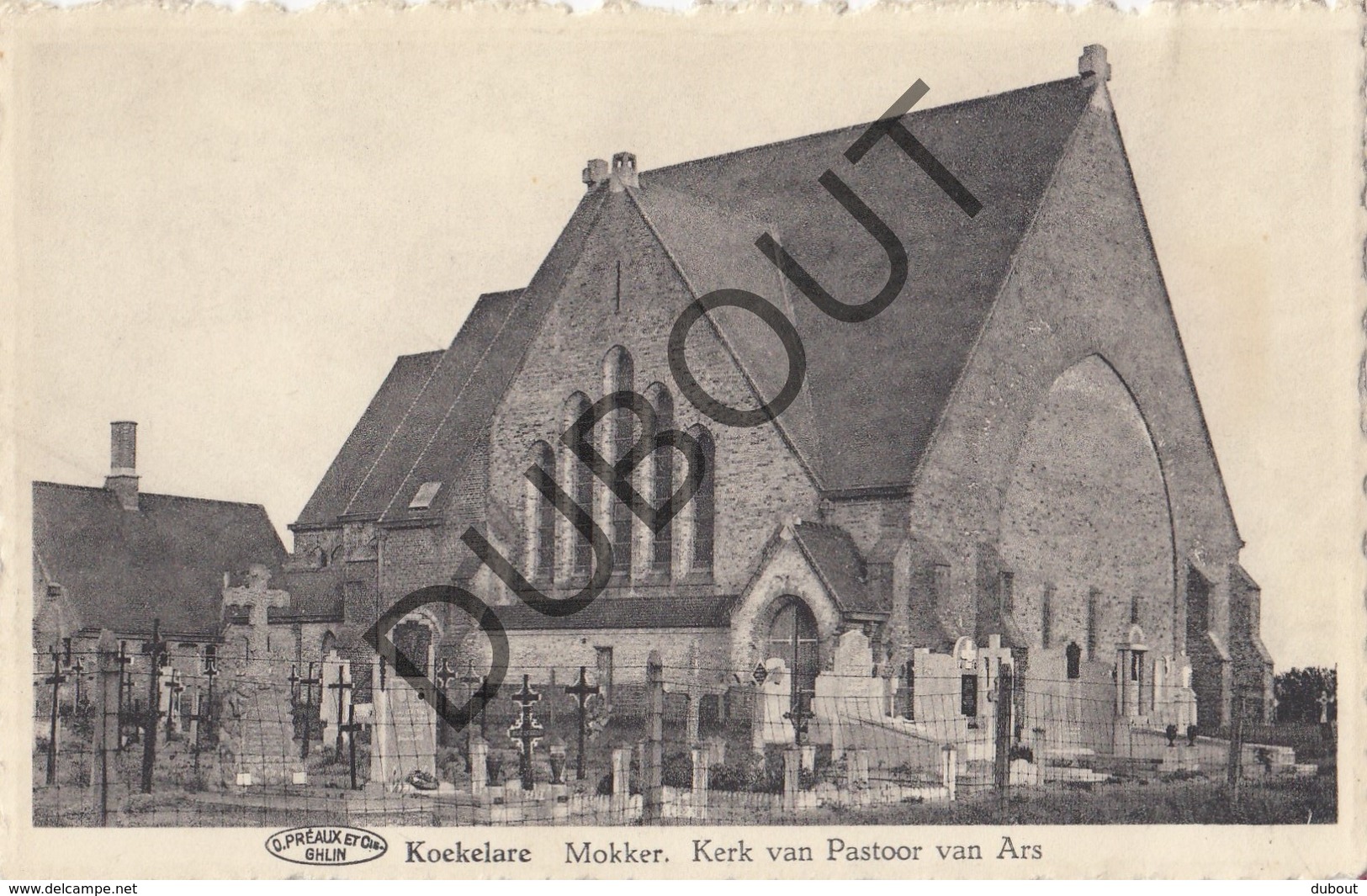 Postkaart-Carte Postale KOEKELARE Mokker Kerk Van Pastoor Van Ars (o612) - Koekelare