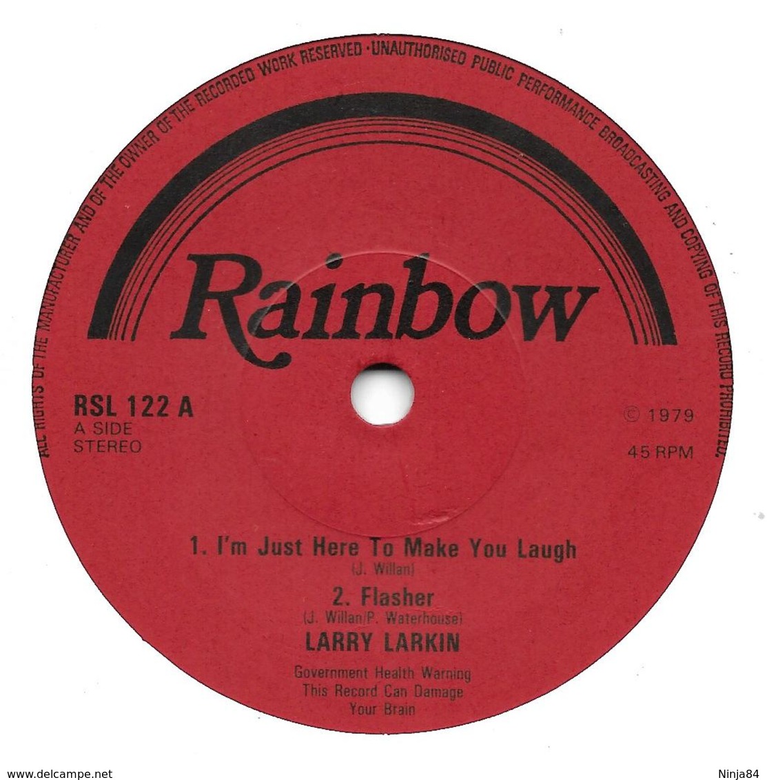 EP 45 RPM (7")  Larry Larkin ‎ ‎  "  Is The World Ready For Larry Larkin?  " Angleterre - Rock