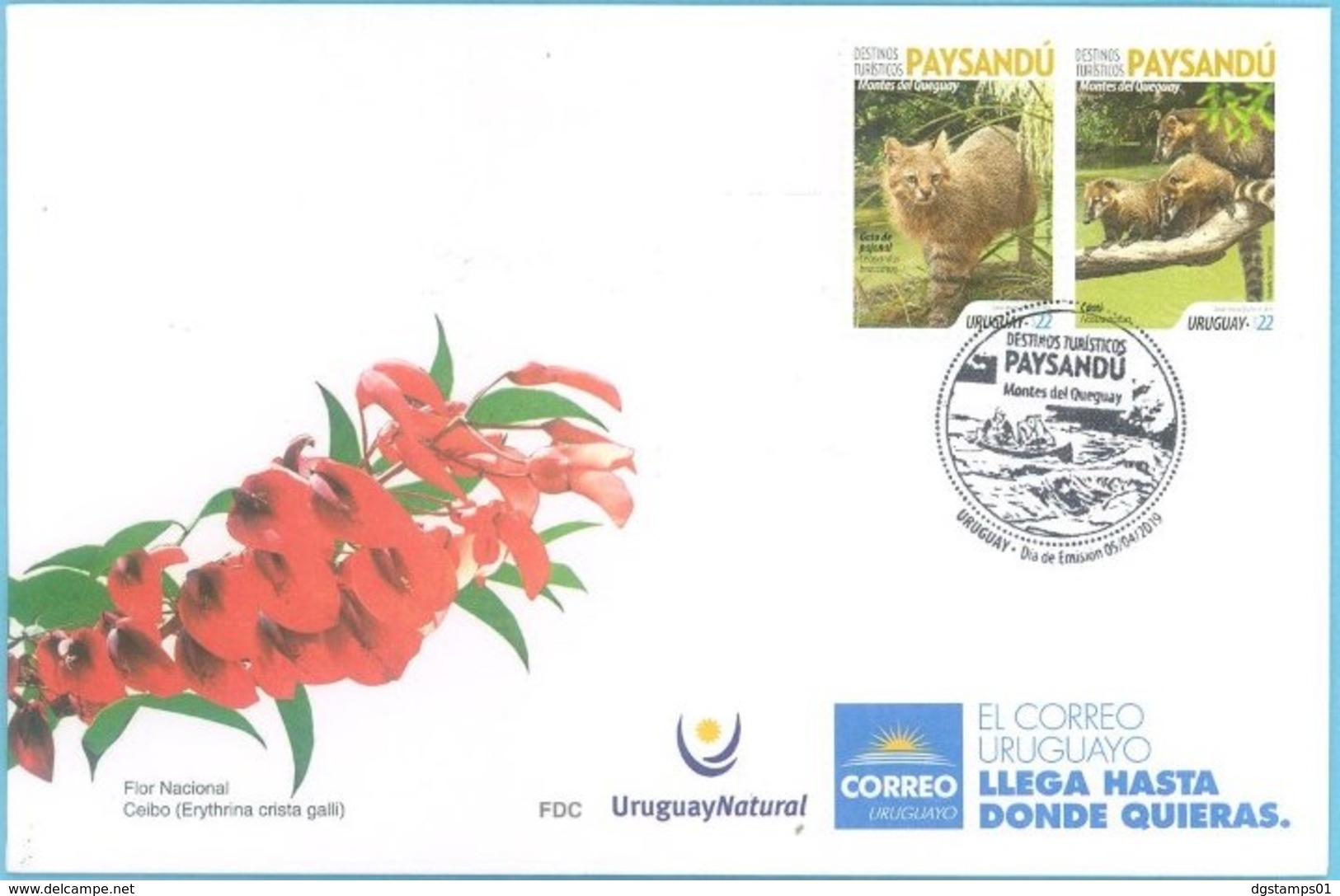 Uruguay 2019 SPD Destinos Turisticos: Paysandú, área Protegida, Montes Del Queguay. Fauna De Bosque Y De Río. - Felini