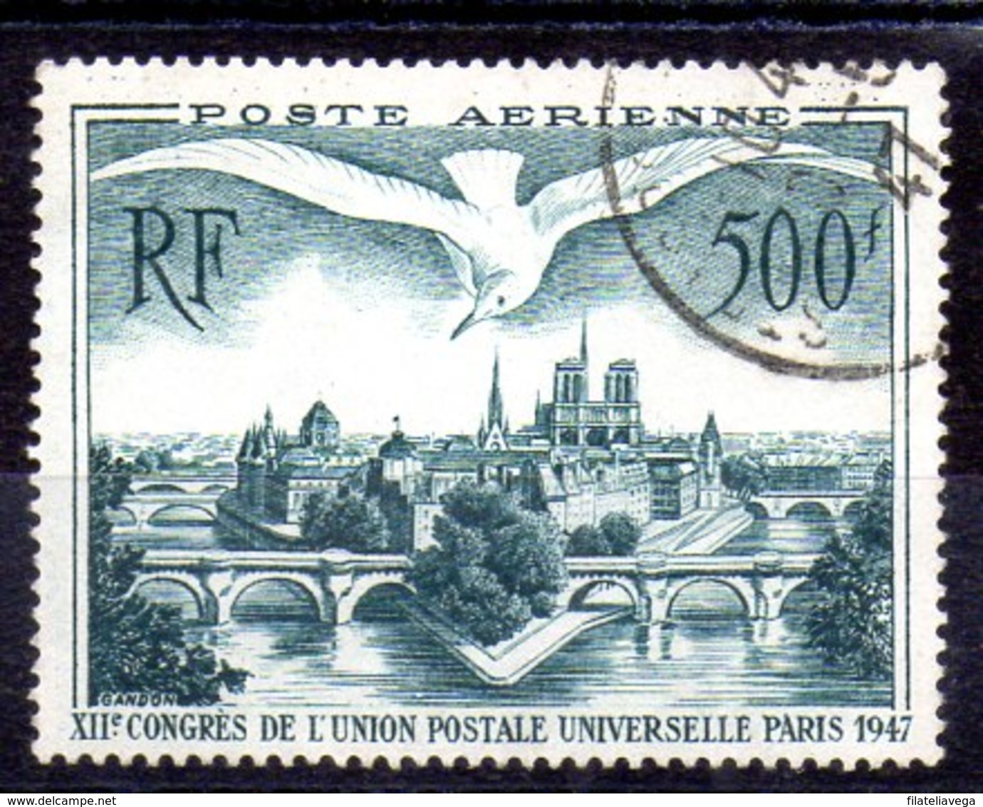 Serie De Francia Aéreo N ºYvert 20 O - 1927-1959 Matasellados