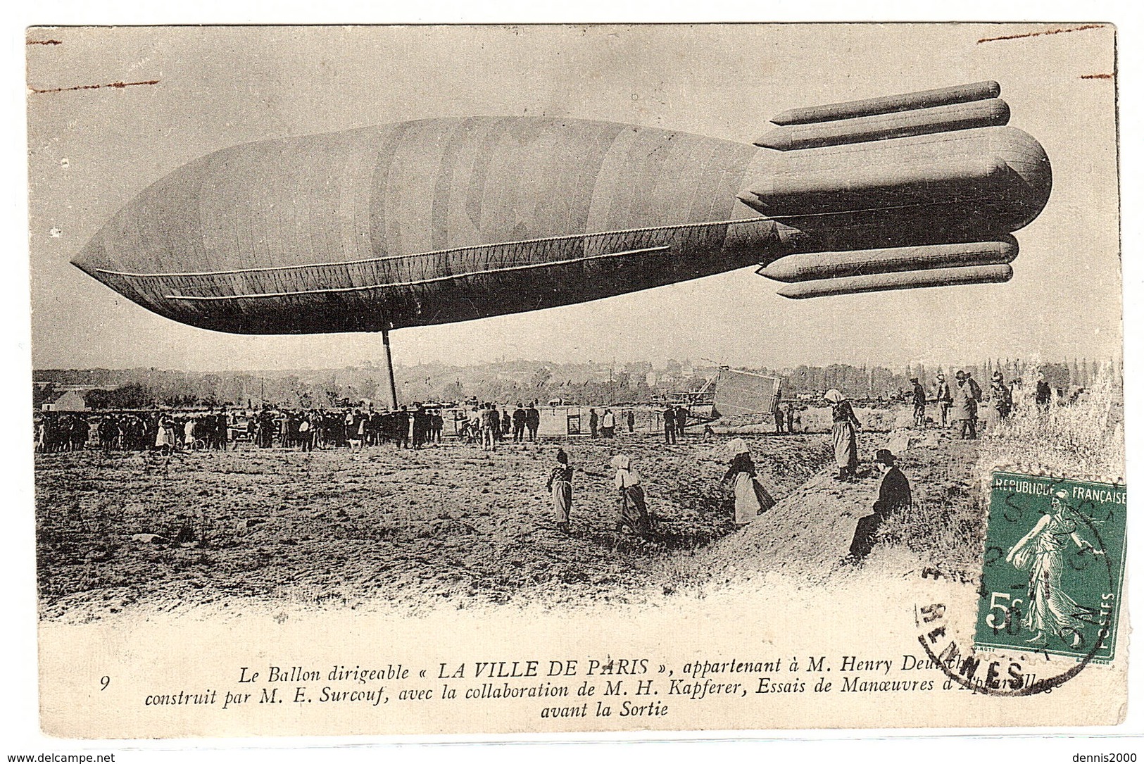 Le Ballon Dirigeable " LA VILLE DE PARIS " - Essais De Manoeuvres D' Appareillage Avant La Sortie - Dirigeables