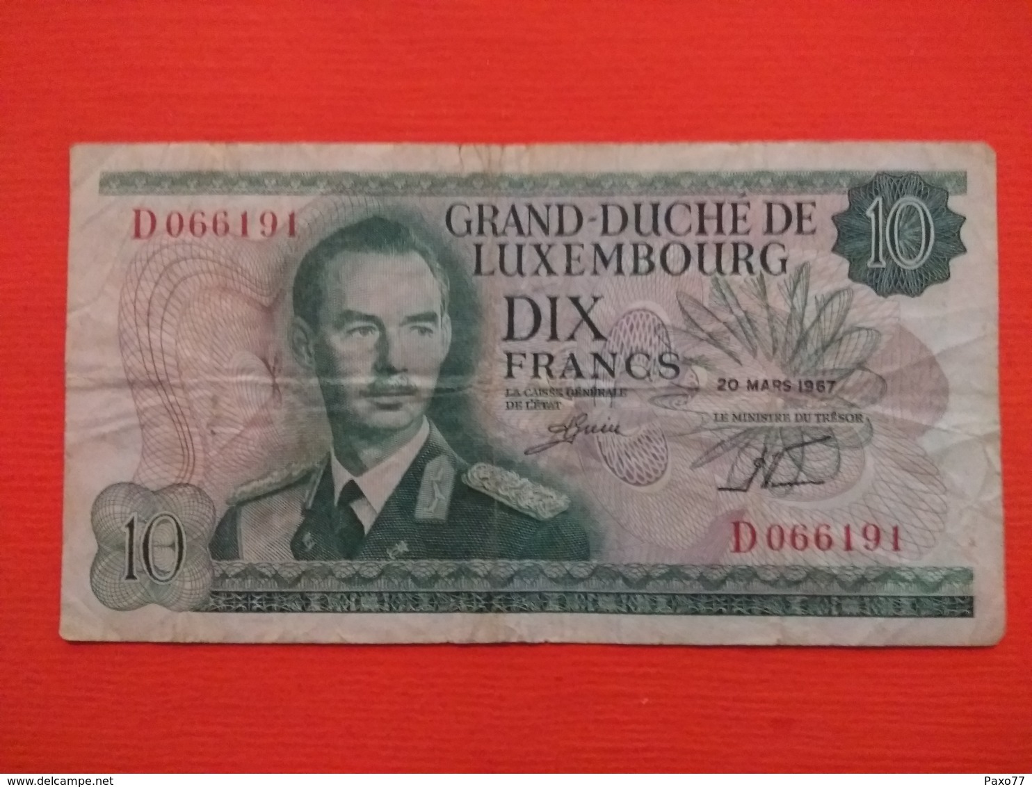 Luxembourg , 10 Francs 1967, Série D - Luxembourg