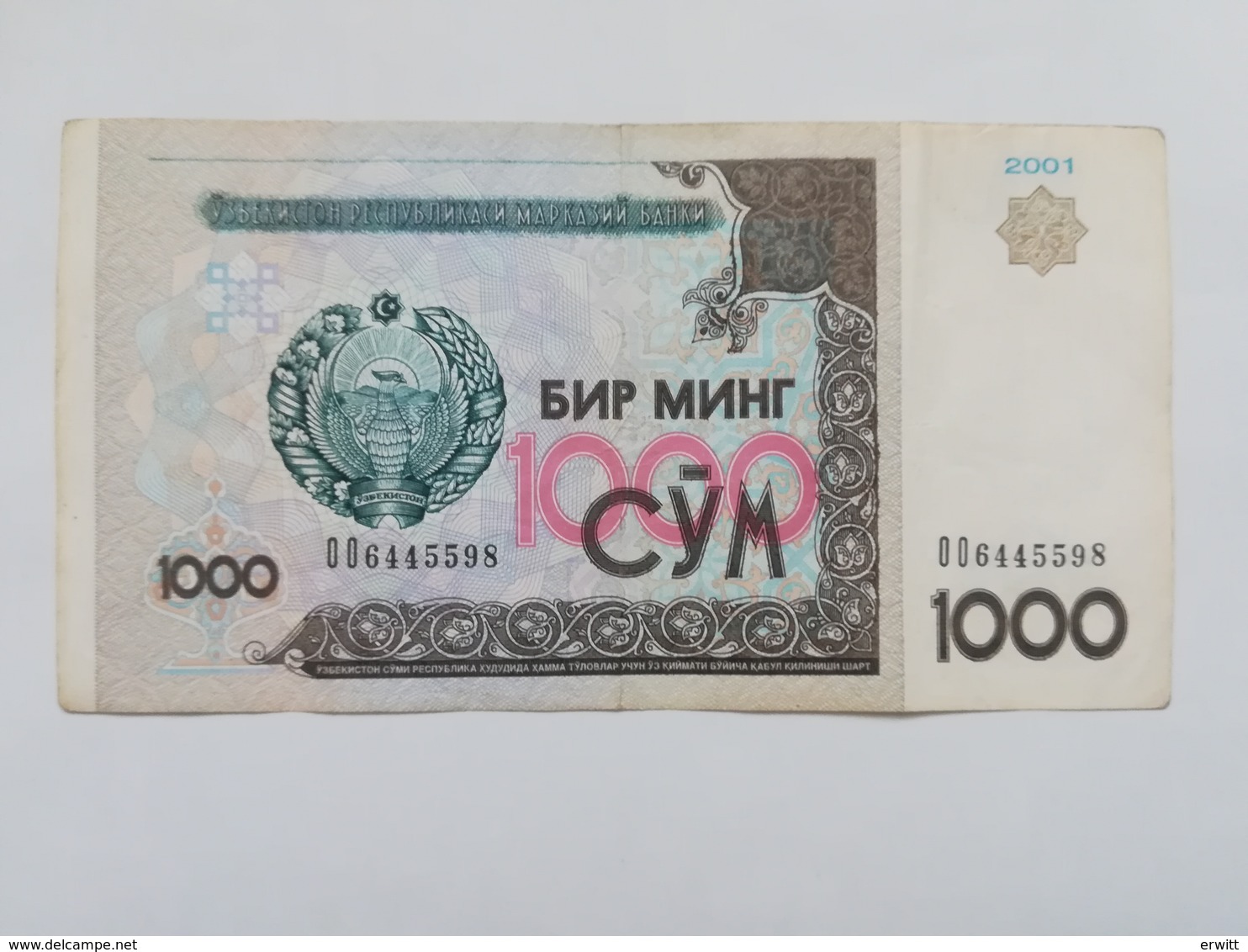 UZBEKISTAN 1000 SUM 2001 - Uzbekistan