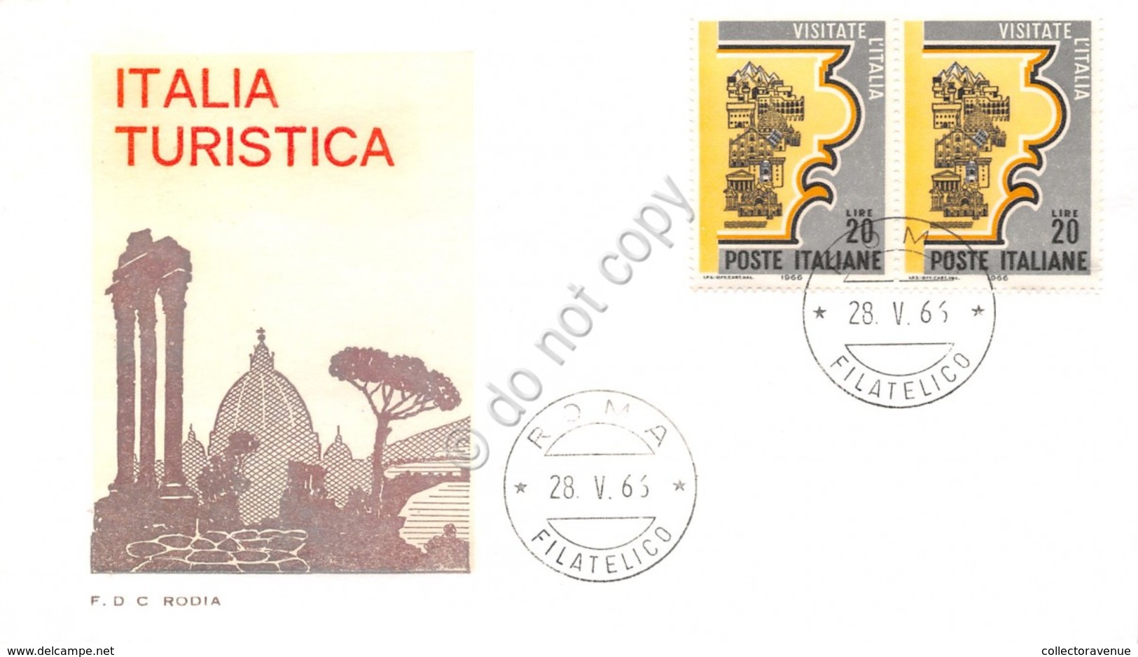 FDC Rodia Repubblica 1966 - Italia Turistica - Non Viaggiata - Non Classificati