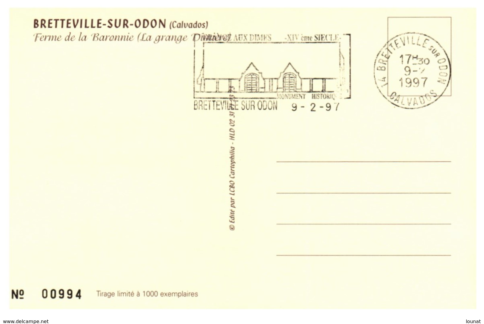 Bourses Et Salons - Bretteville Sur Odon - Salon Toutes Collections Année 1997 - Ferme De La Baronnie - Borse E Saloni Del Collezionismo