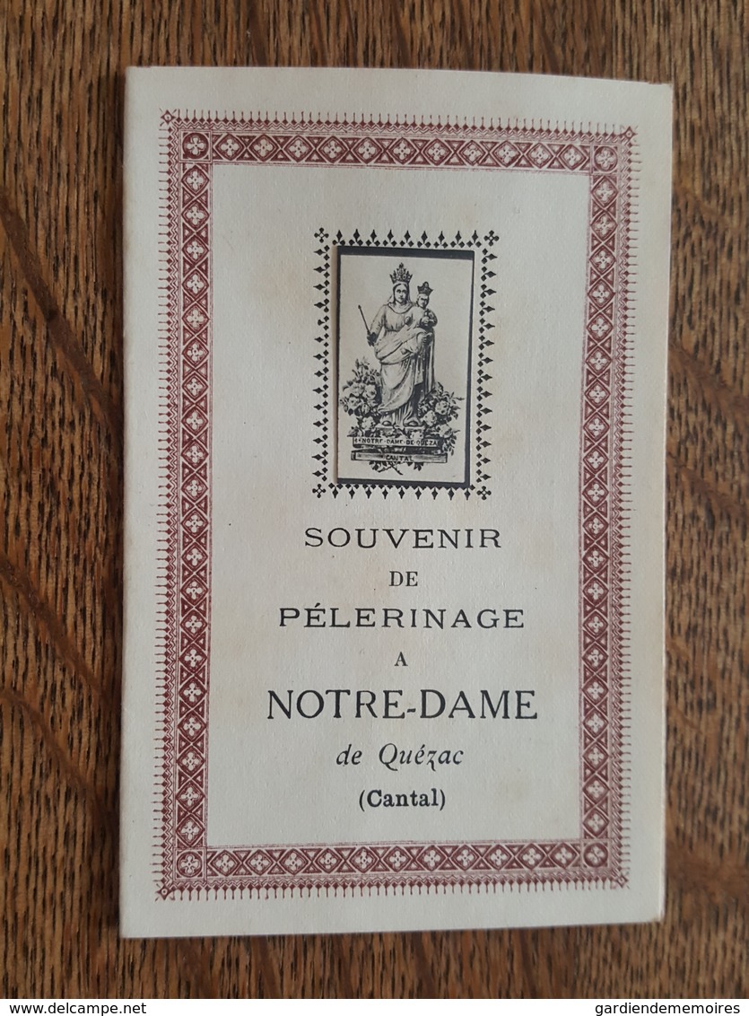 1919 Souvenir De Pèlerinage A Notre Dame De Quézac (Cantal) - Paul, Evèque De Saint Flour - Altri & Non Classificati