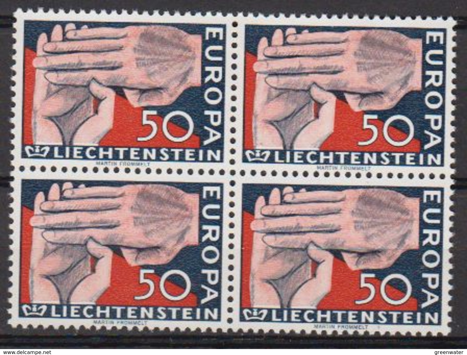 Europa Cept 1962 Liechtenstein 1v Bl Of 4 ** Mnh (LI246M) - 1962