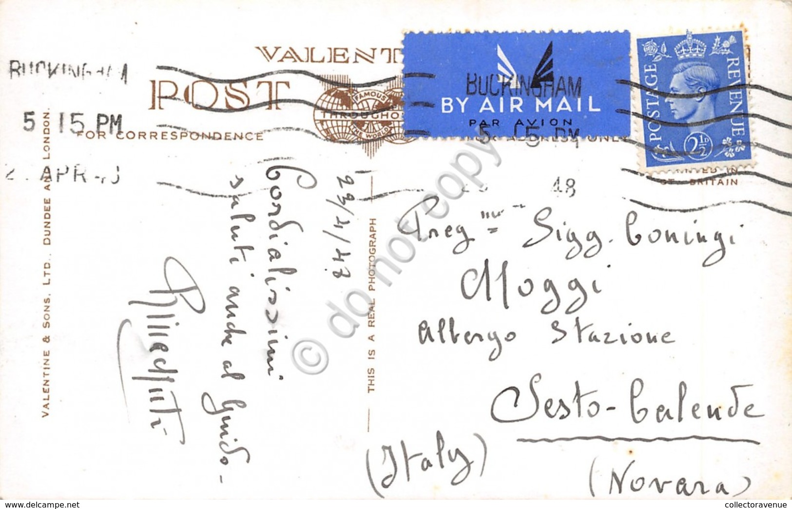 Cartolina Buckingham Castle Street 1948 By Air Mail - Non Classificati