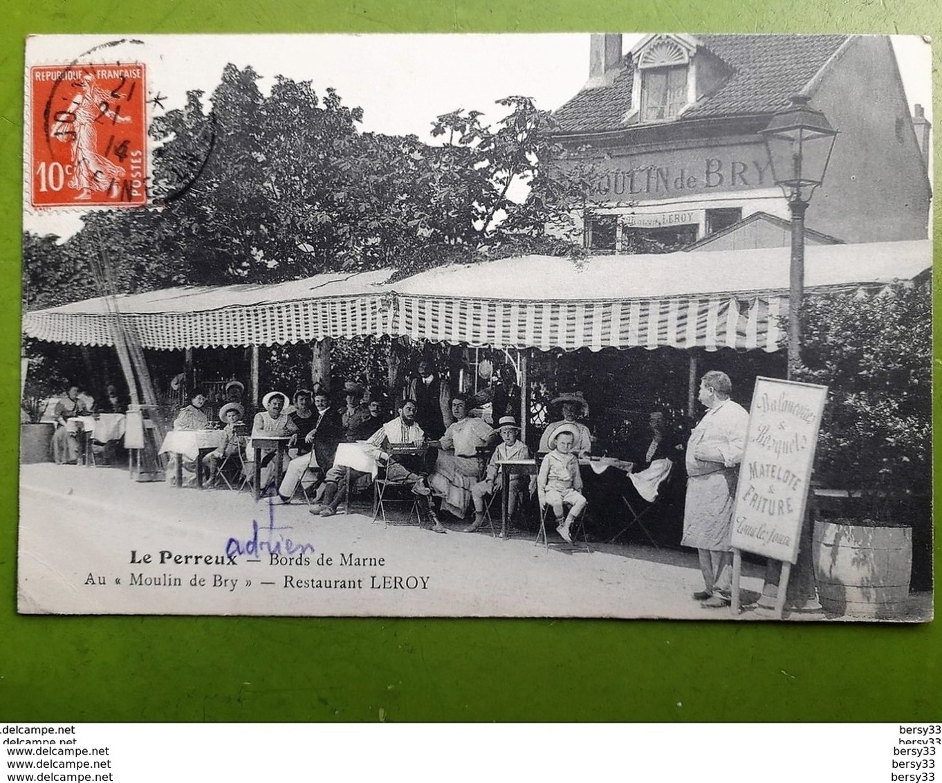 CPA - LE PERREUX - Bords De Marne - Au "Moulin De Bry" - RESTAURANT LEROY  Gros Plan Animé - Le Perreux Sur Marne