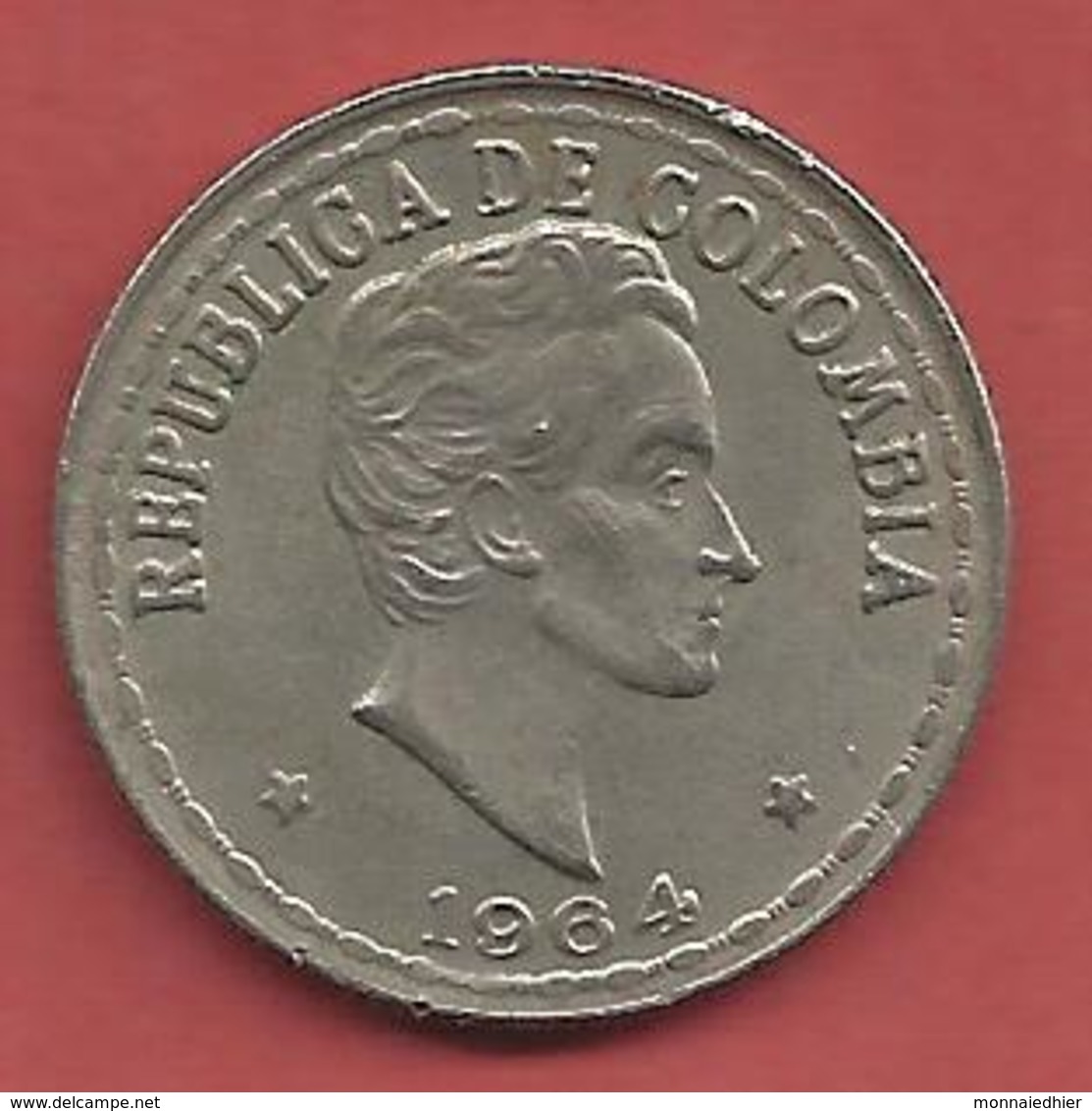 20 Centavos , COLOMBIE  , Cupro-Nickel , 1964 , N° KM # 215.2 - Colombie