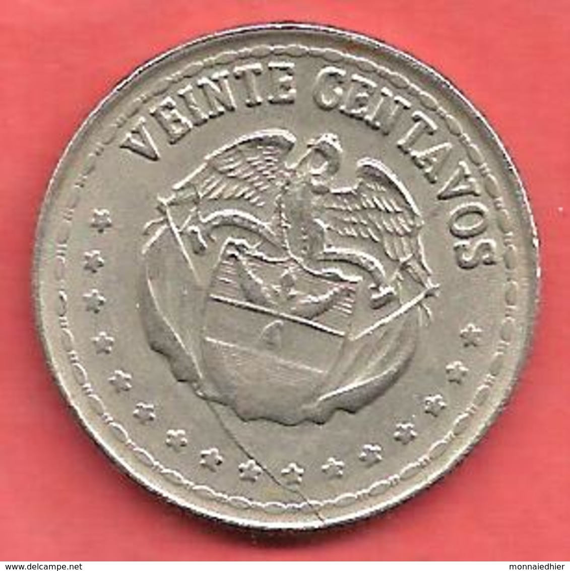 20 Centavos , COLOMBIE  , Cupro-Nickel , 1964 , N° KM # 215.2 - Colombie