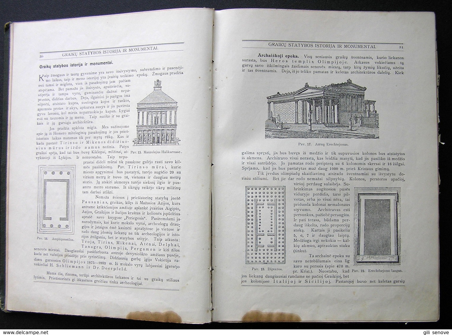 Lithuanian Book / Visuotinė Meno Istorija By Jasėnas Architektūra 1923 - Cultural