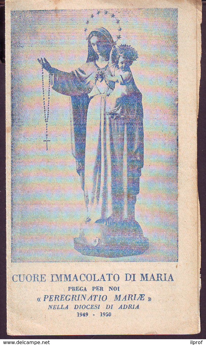 Peregrinatio Mariae Anno 1949/50  Santino Pieghevole Con Preghiera - Religione & Esoterismo