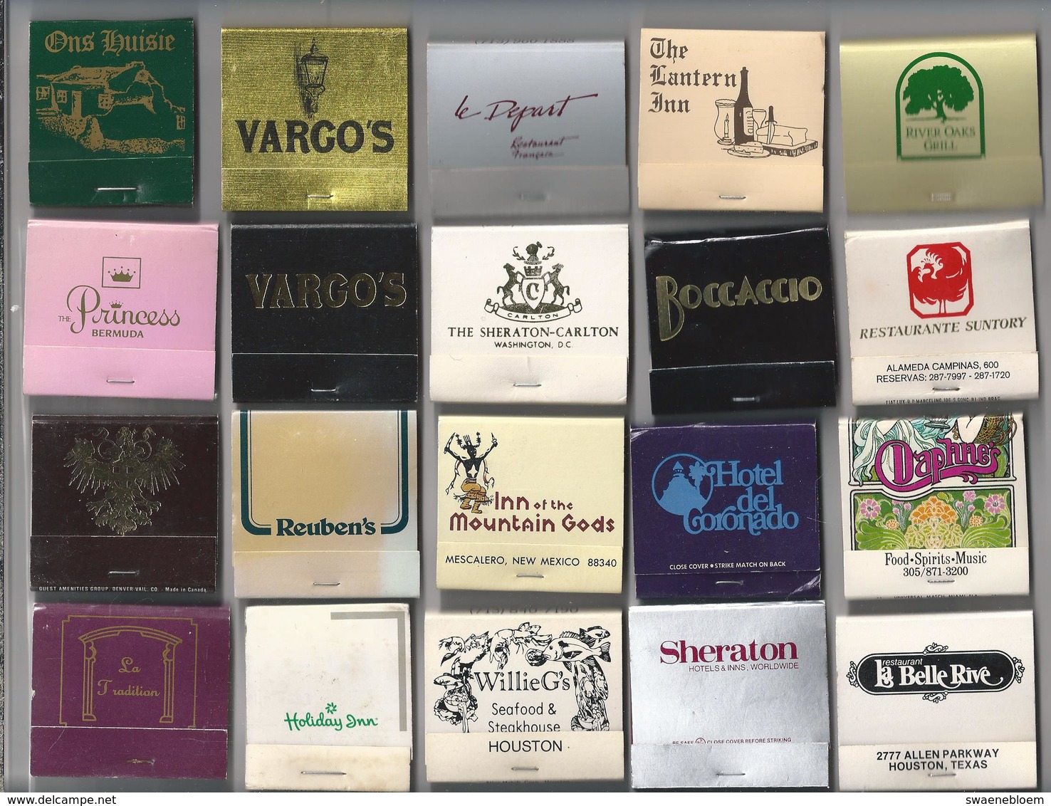 Lucifermapjes. 20 Stuks Verschillende Lucifermapjes. Matchbook. Pochette - D'Allumettes. - Luciferdozen