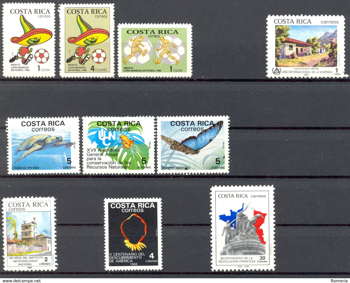 Costa Rica - 1986/1989 - Petit Lots Timbres * Charnières - Costa Rica