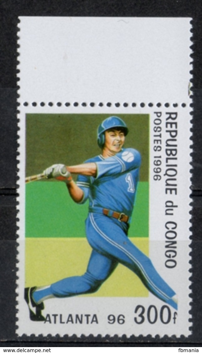 Repubblica Del Congo Republic Of Congo 1996 - Giochi Olimpici Atlanta Olympic Games Baseball MNH ** - Baseball