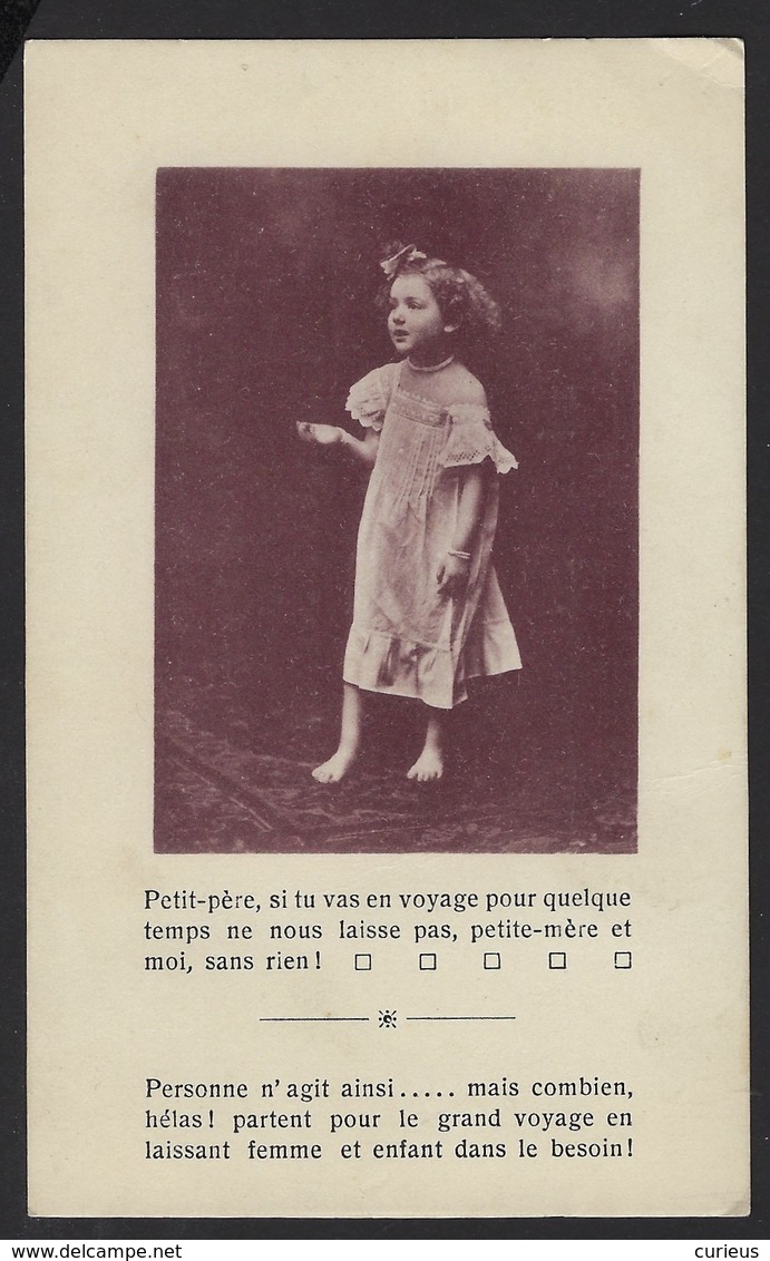 COMPAGNIE HOLLANDAISE D'ASSURANCES SUR LA VIE * UTRECHT * IMAGE D'ENFANT * 2 SCANS - Advertising