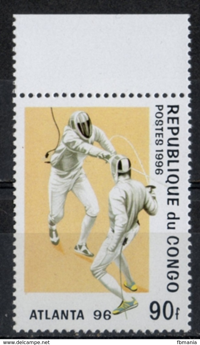 Repubblica Del Congo Republic Of Congo 1996 - Giochi Olimpici Atlanta Olympic Games Scherma Fencing MNH ** - Nuovi