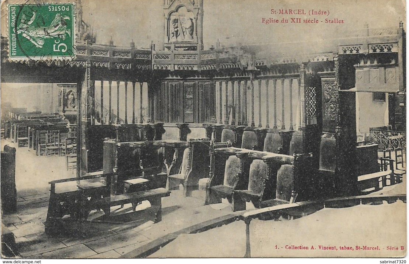 St-Marcel (Indre) Eglise Du XII Siècle - Stalles - Autres & Non Classés