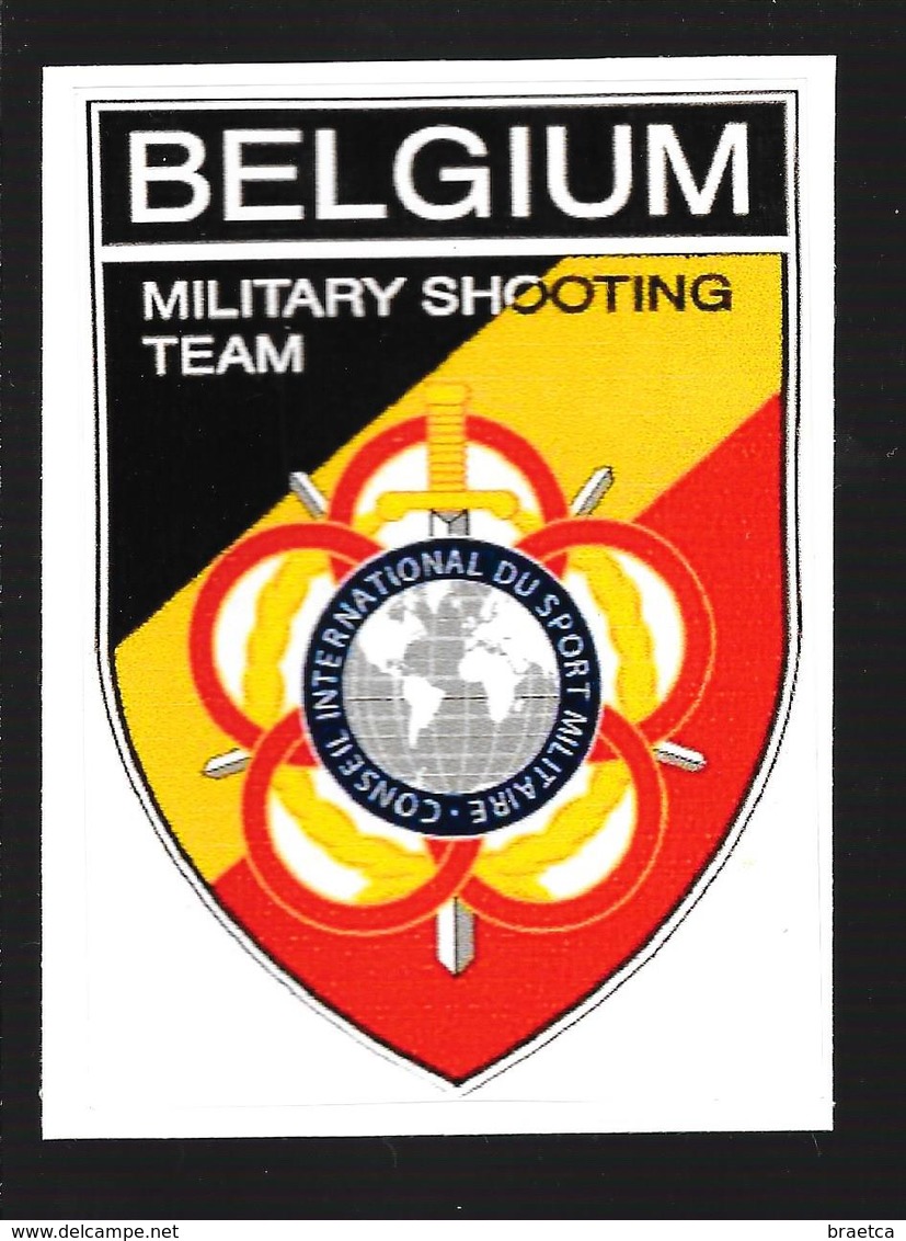 Autocollant équipe Militaire De Tir - Belgique - Autres & Non Classés