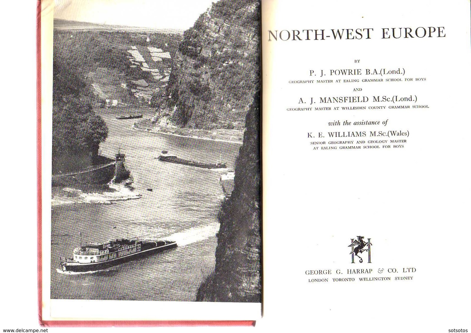 NORTH WEST EUROPE: P.J.POWRIE And A.J. MANSFIELD, Ed. G.G. HARRAP (1959), 524 Pages, Good Condition - Antiquità