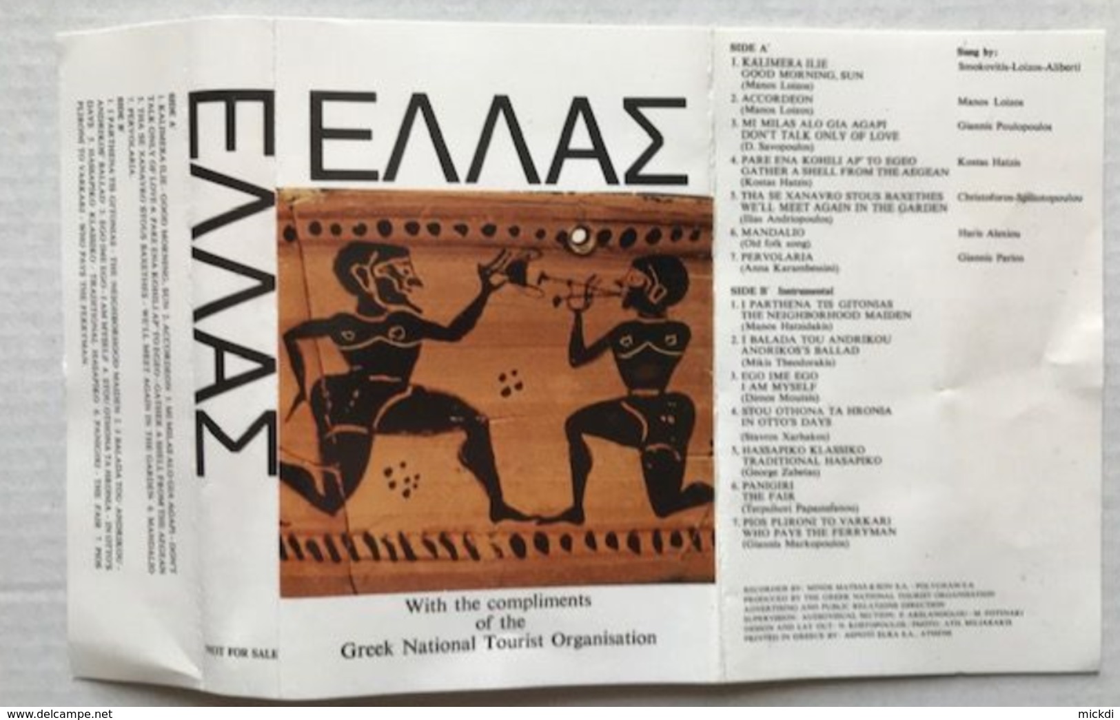 GRECE EΛΛAΣ ELLAS - CASSETTE AUDIO 1983 - Audiokassetten