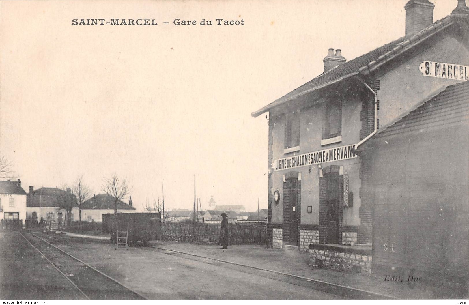 71- CPA SAINT MARCEL Gare Du Tacot  RARE - Autres & Non Classés