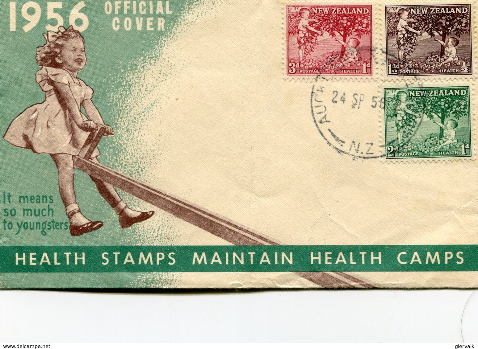 NEW ZEALAND 1956 FDC Health Stamps.BARGAIN.!! - FDC