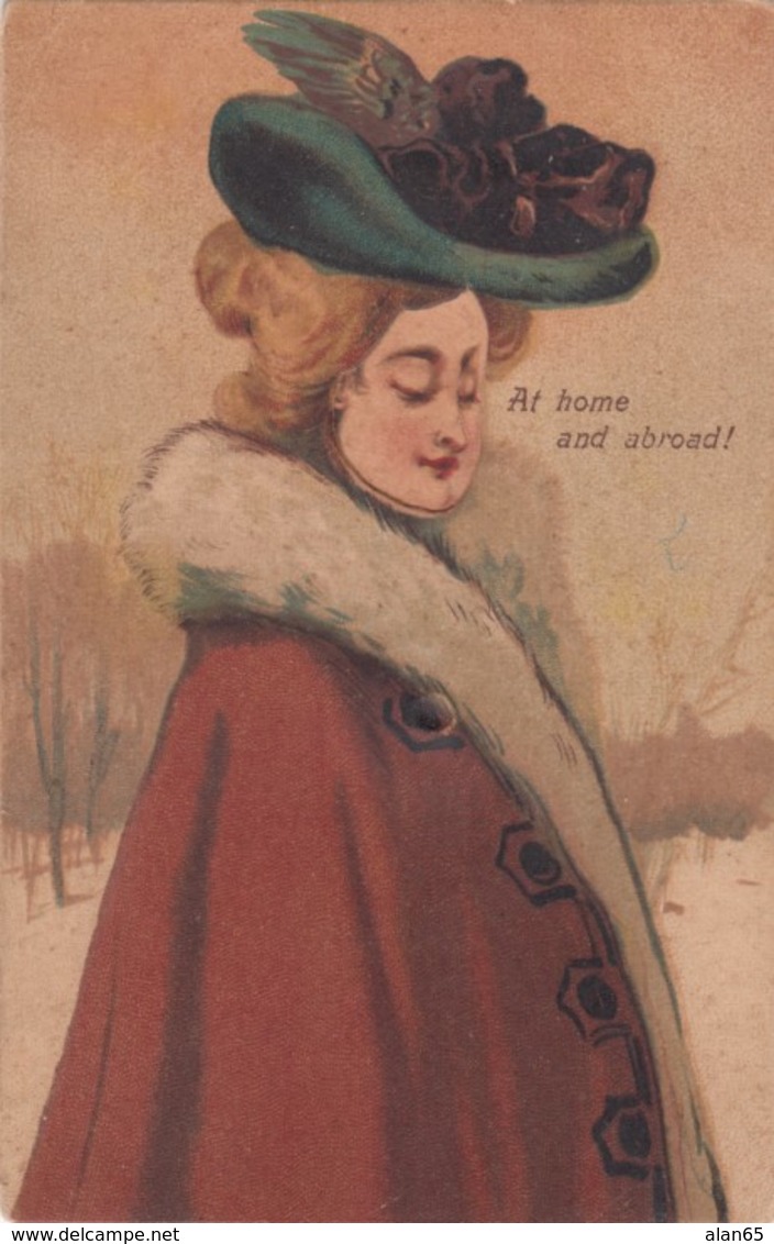 Unknown Artist Image 'At Home And Abroad' PFB #6847, Mechanical Face Changes, C1900s Vintage Postcard - 1900-1949