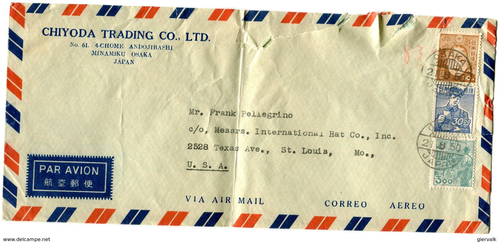 Letter To USA 1950.BARGAIN.!! - Covers