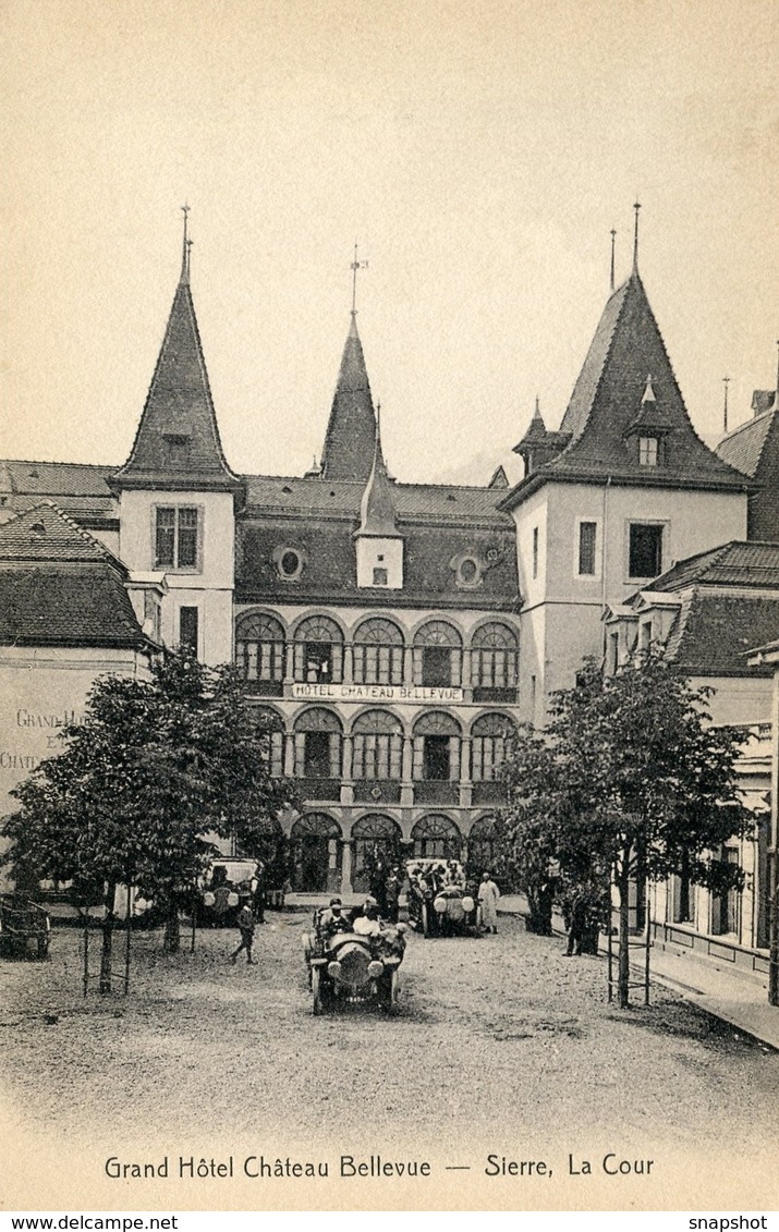 Cpa Sierre Valais (Suisse) Grand Hôtel Château Bellevue - Sierre