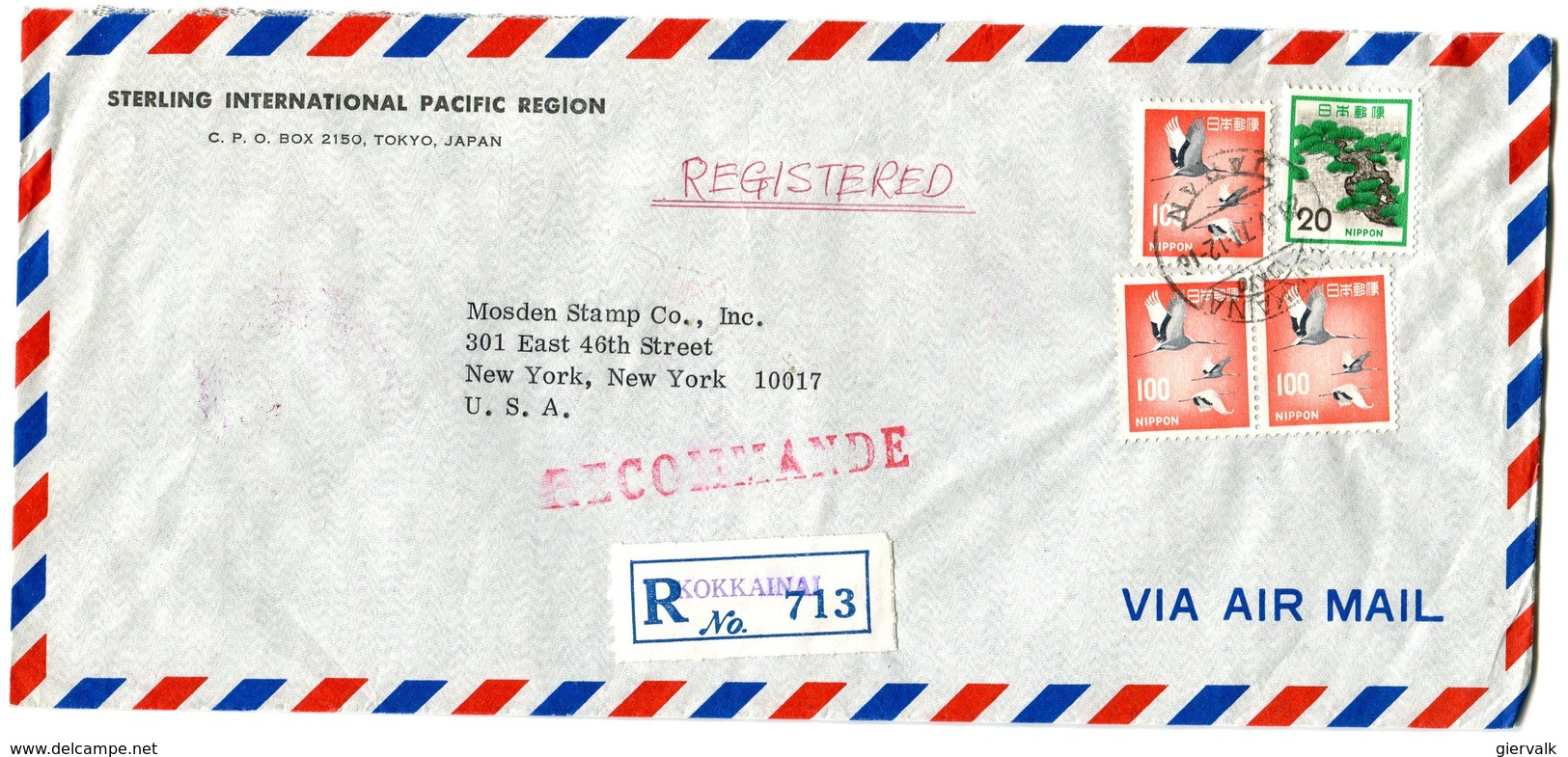 REDGISTRED Letter To USA 1974.BARGAIN.!! - Enveloppes