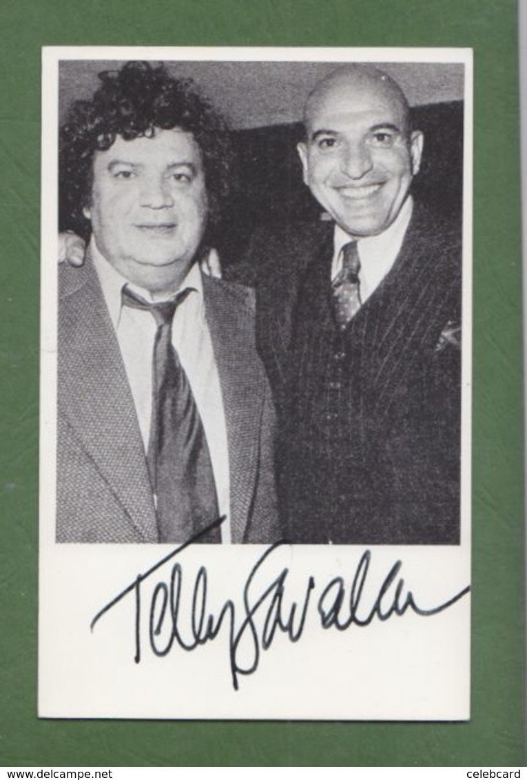 TELLY SAVALAS Original Signed Glossy Photo AUTOGRAPHE / AUTOGRAMM  9/14 Cm - Autres & Non Classés