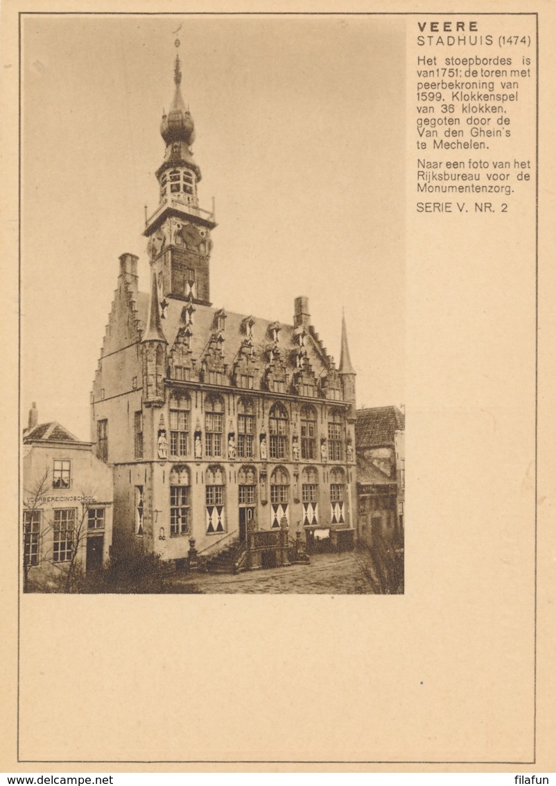 Nederland - 1930 - 7,5 Cent Fotokaart G200m - Stadhuis Veere - Ongebruikt - Material Postal