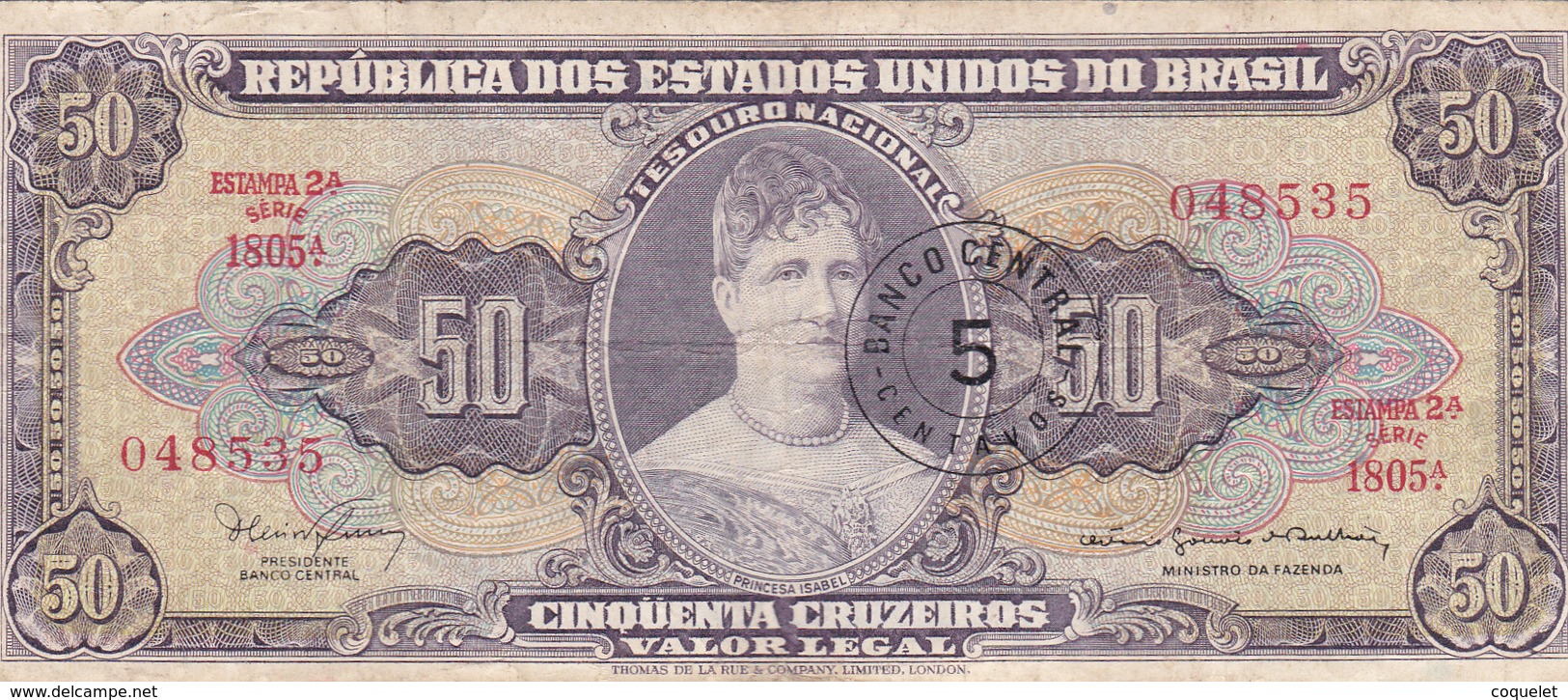 Brésil - Billet De Banque 5 Centavos Novo 1966/67 - Brésil