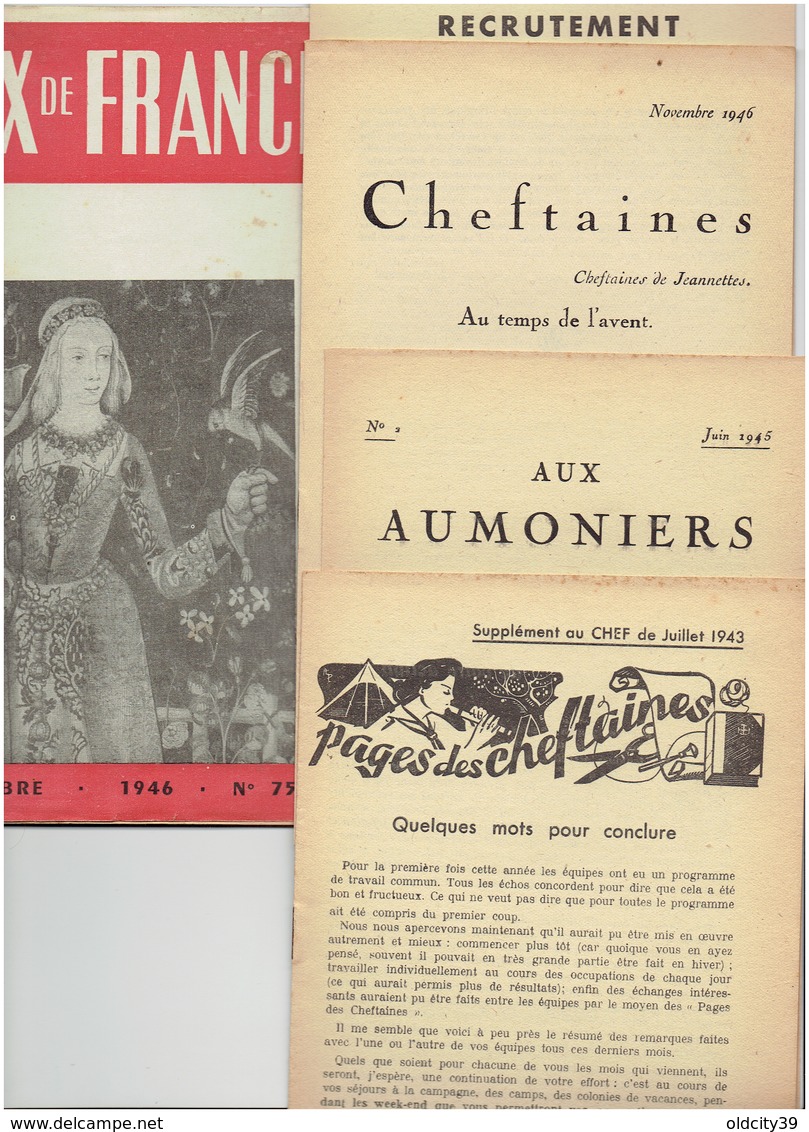 Scoutisme FEUX DE FRANCE Novembre 1946 Avec De Nombreux Supplements ( Voir Description) - Autres & Non Classés