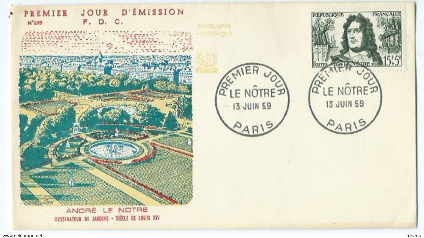 Enveloppe 1er Jour France FDC André Le Notre 1959 - 1960-1969