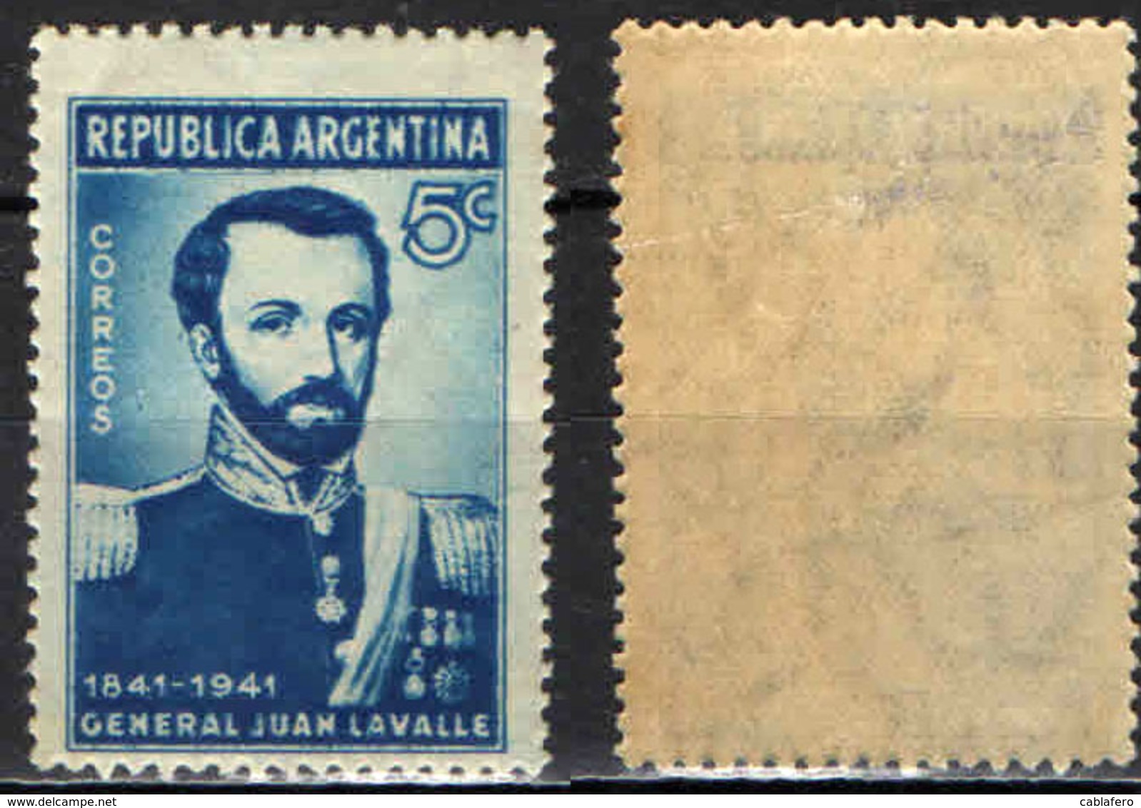 ARGENTINA - 1941 - GENERALE JUAN GALO DE LAVALLE - MH - Nuovi