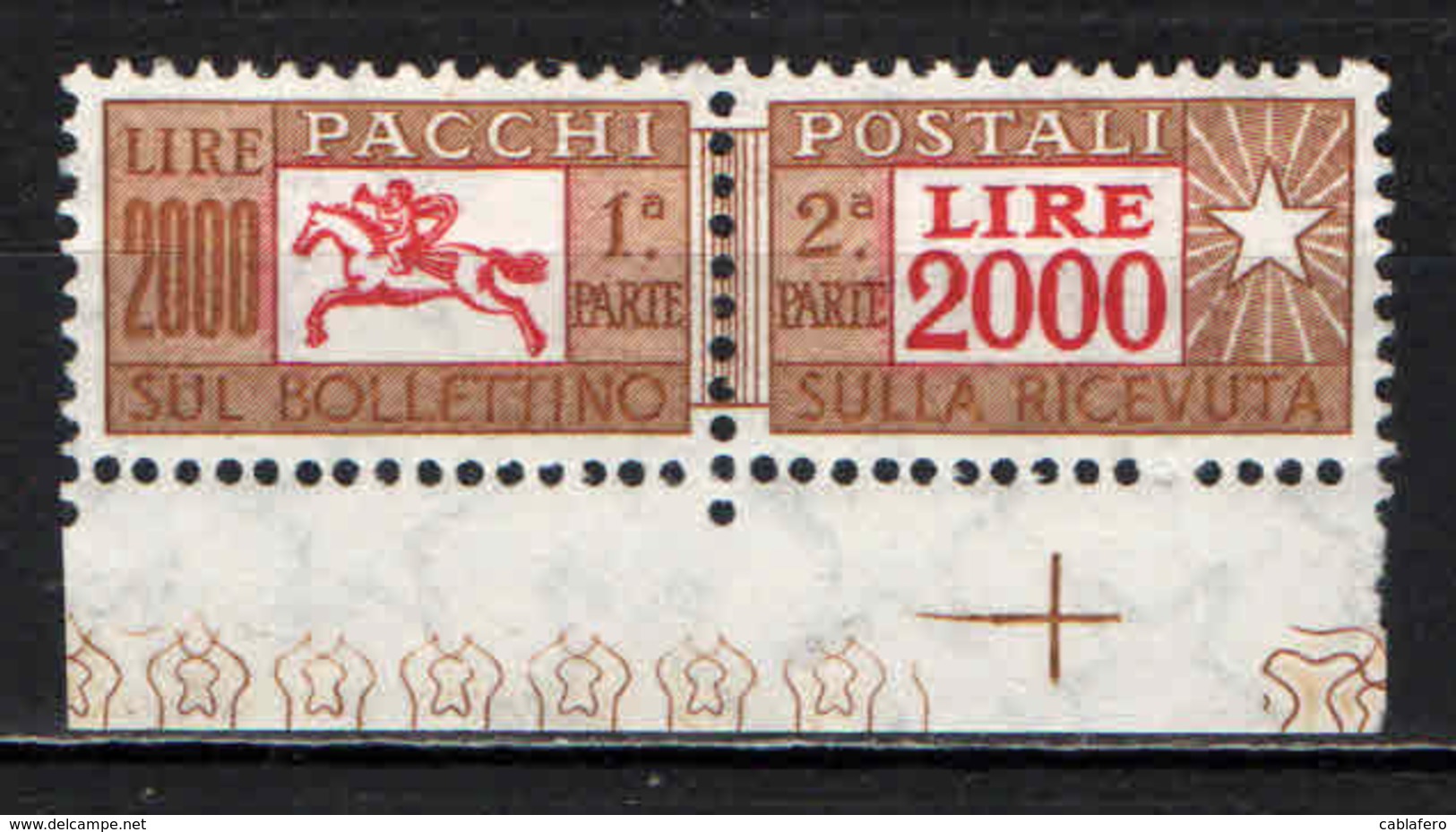 ITALIA - 1957 - PACCHI POSTALI - FIL. STELLE - 2000 LIRE - MNH - Colis-postaux