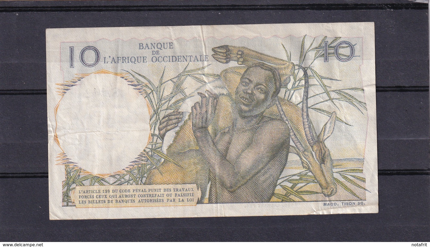 West African States 10 Fr 1954 XF - Autres - Afrique