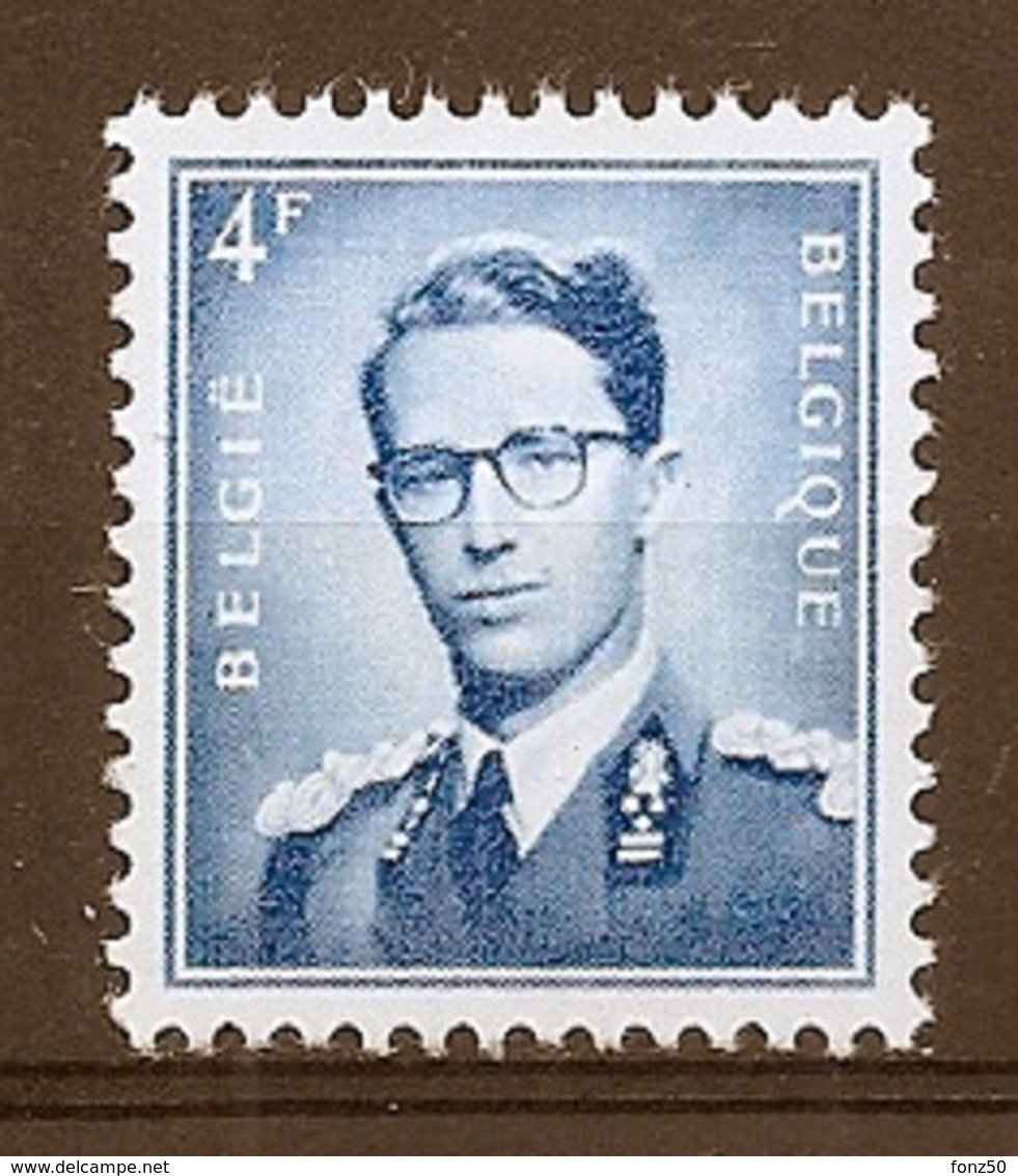 BELGIE Boudewijn Bril * Nr 926a * Postfris Xx * WIT  PAPIER - 1953-1972 Lunettes